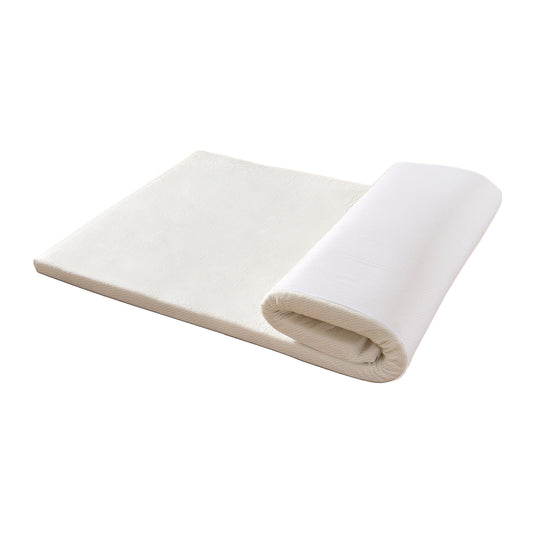 7cm Memory Foam Bed Mattress Topper Polyester Underlay Cover King - image1