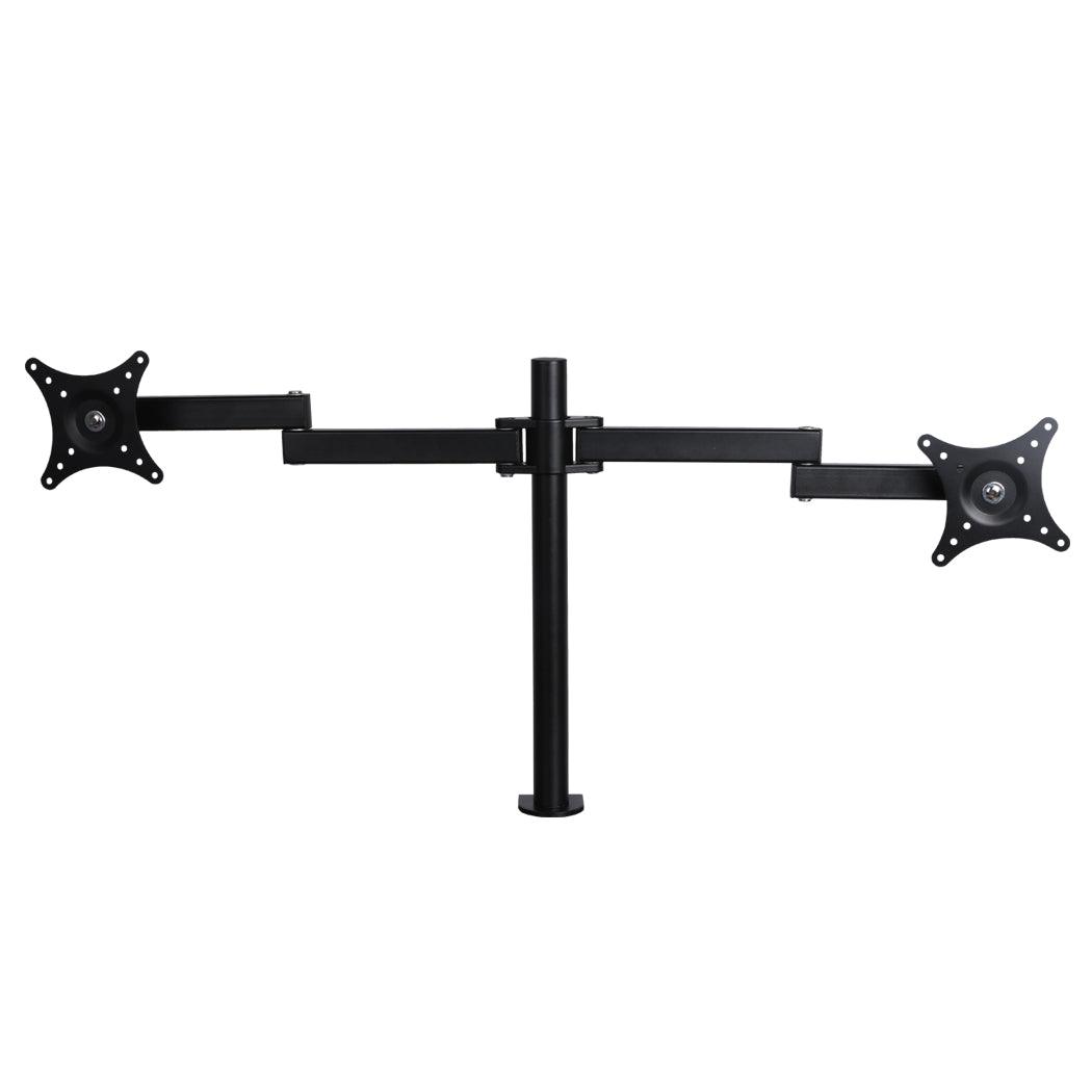 Dual HD LED Desk Mount Monitor Stand 2 Arm Display Bracket LCD Screen TV Holder - image1