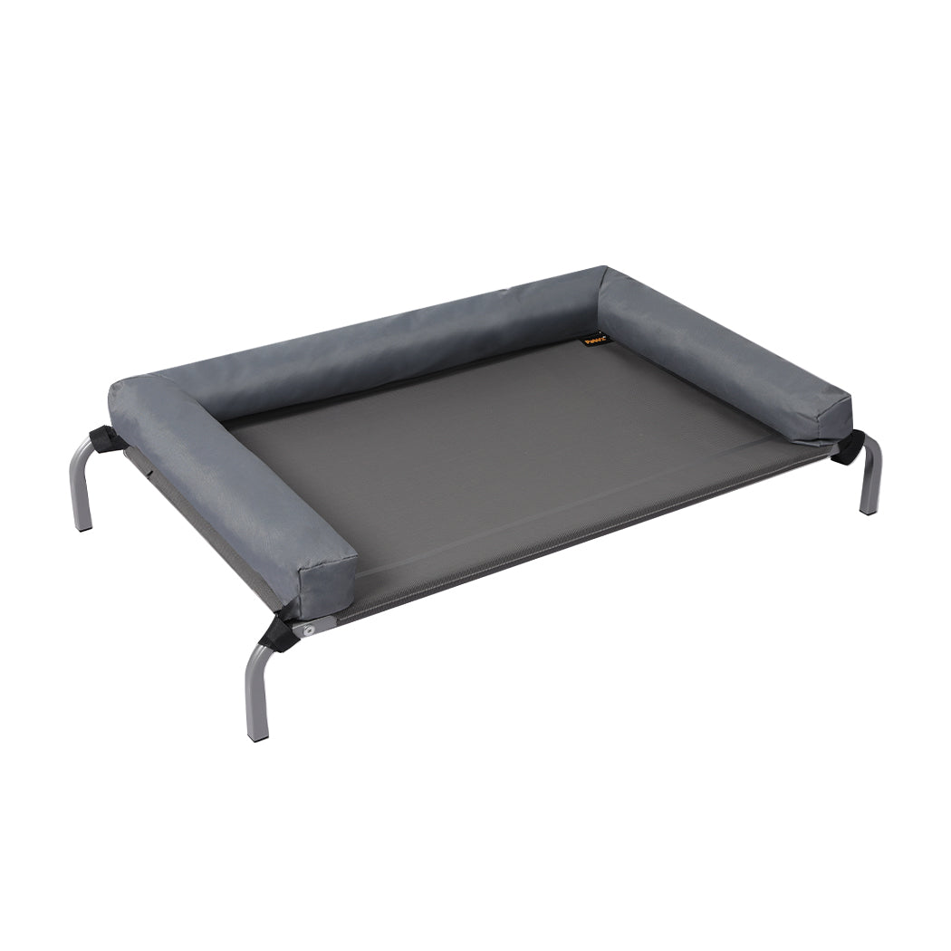 Elevated Pet Bed Dog Puppy Cat Trampoline Hammock Raised Heavy Duty Grey XL - image1