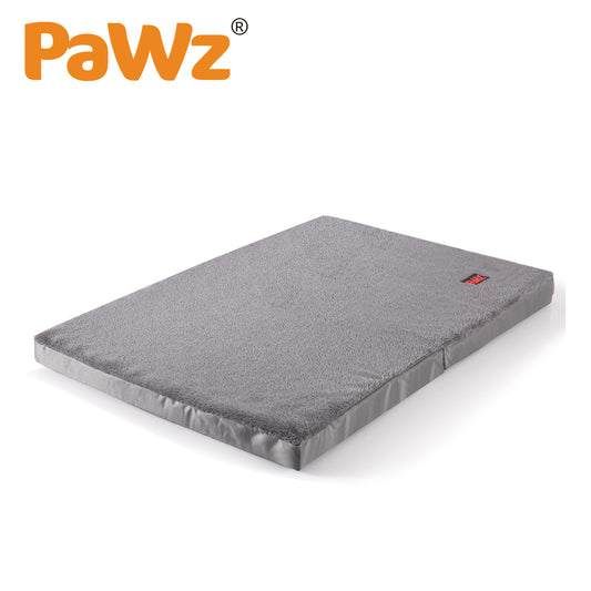 Pet Bed Foldable Dog Puppy Beds Cushion Pad Pads Soft Plush Black L - image1