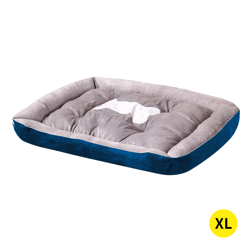 Pet Bed Dog Beds Bedding Mattress Mat Cushion Soft Pad Pads Mats XL Navy - image1