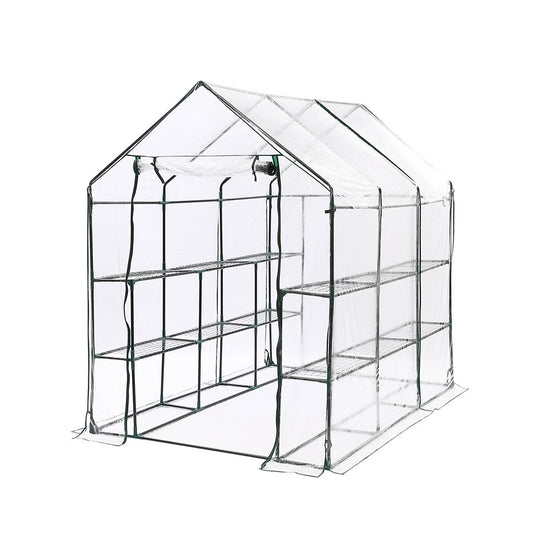 3 Tier Walk In Greenhouse Garden Shed PVC Cover Film Tunnel Green House Plant - image1