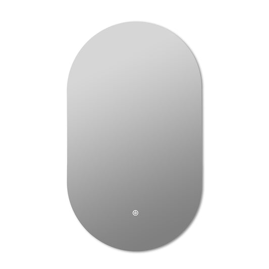 EMITTO LED Wall Mirror Oval Anti-fog Bathroom Mirrors Makeup Light 50x90cm - image1