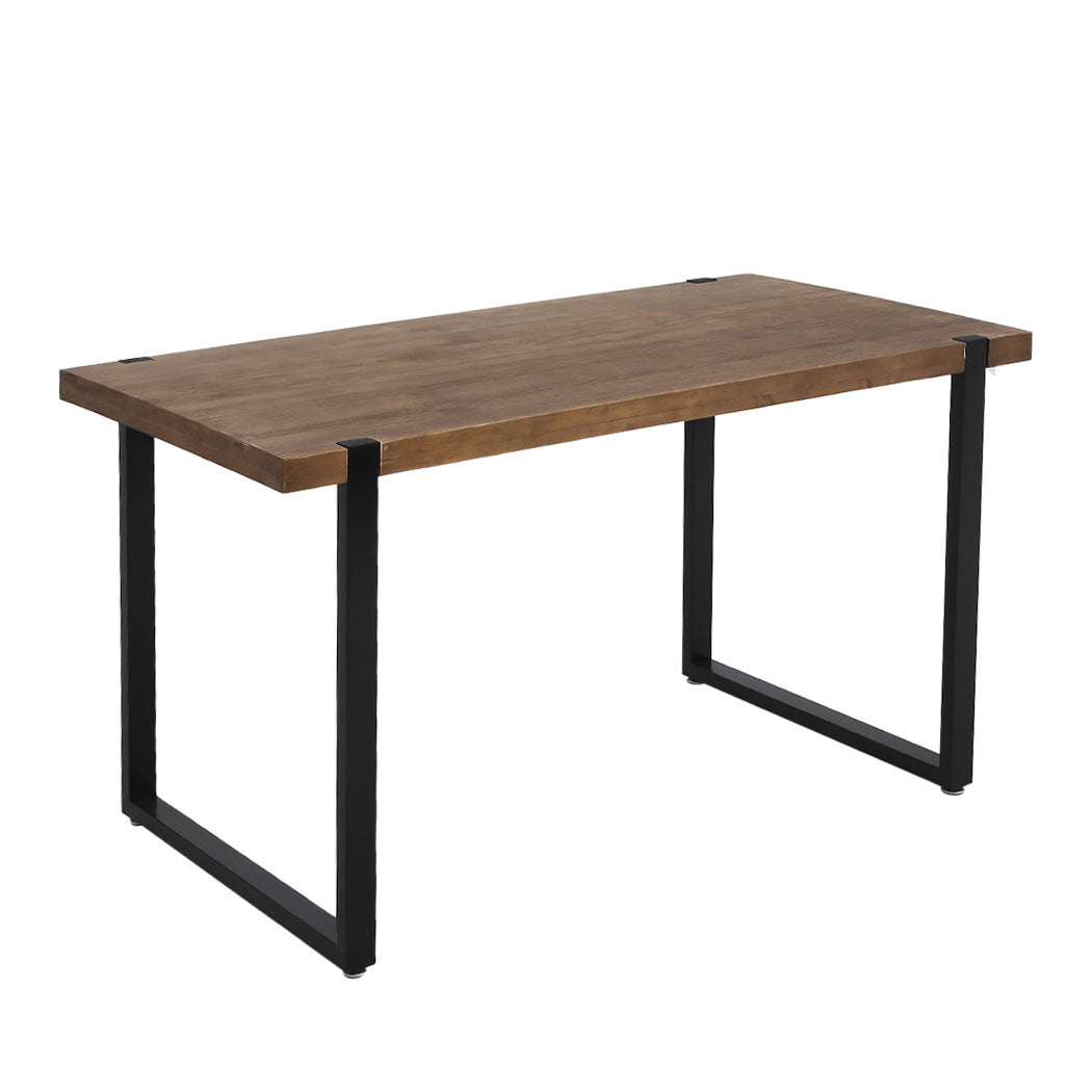 Levede Dining Table Industrial Wooden Metal Kitchen Tables Cafe Restaurant 140cm - image1