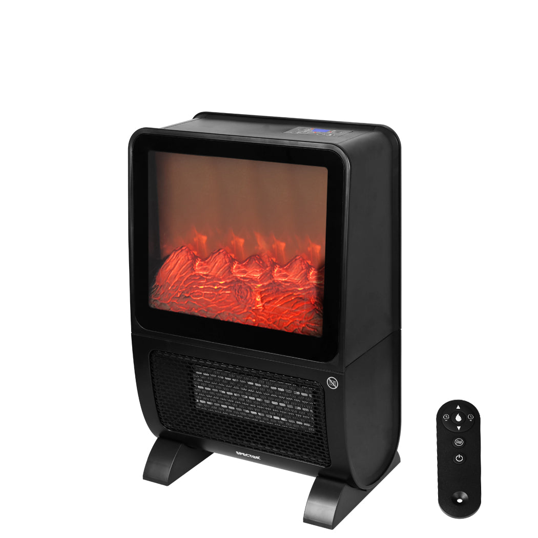 Spector Electric Heater Fireplace Portable 3D Flame Remote Overheat Home 2000W - image1