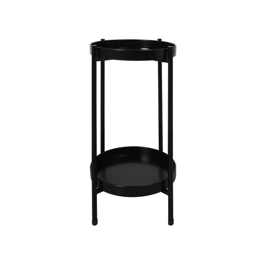 2 Tier Plant Stand Metal Flower Pot Rack Garden Shelf Outdoor Indoor - image1