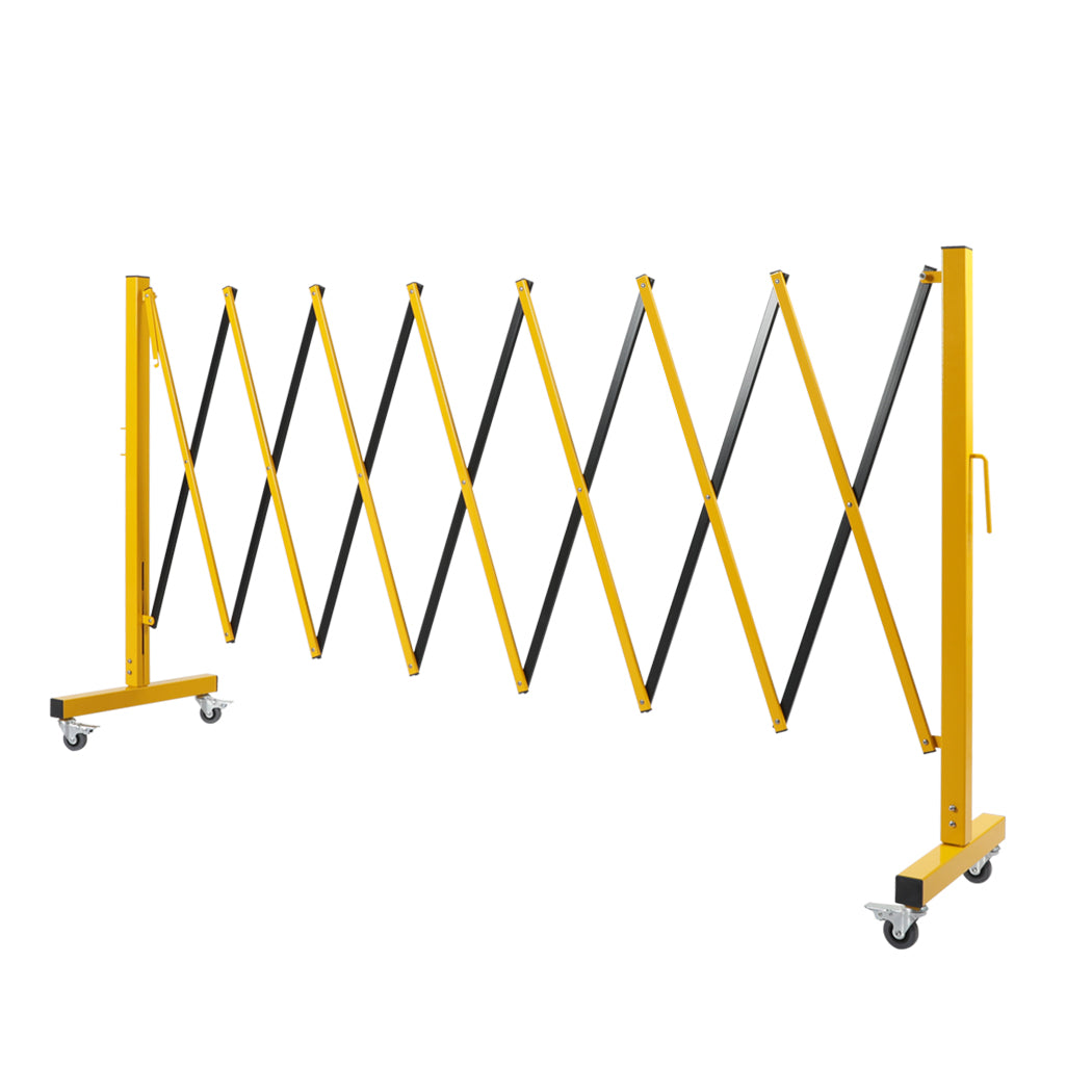 Expandable Portable Safety Barrier With Castors 350cm Retractable Isolation Fence - image1