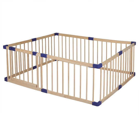 BoPeep Kids Playpen Wooden Baby Safety Gate Fence Child Play Game Toy Security L - image1