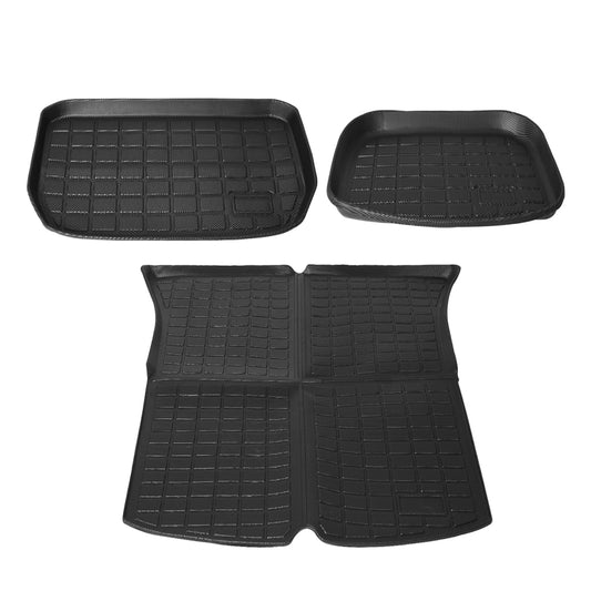 Manan Tesla Model Y Floor Mats Front Rear Trunk +Toolbox Anti-Slip Car Carpets - image1