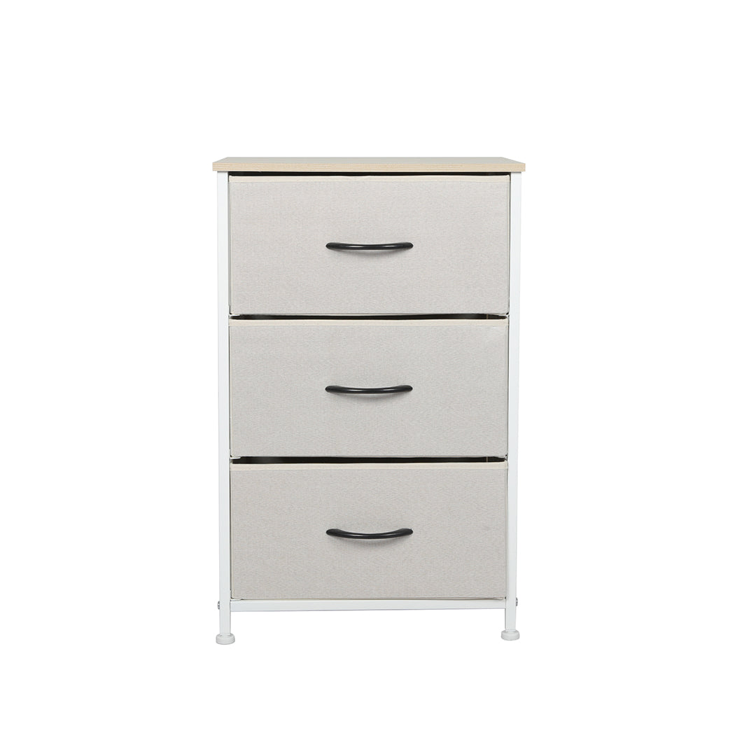 Levede Storage Cabinet Tower Chest of Drawers Dresser Tallboy 9 Drawer Beige - image2