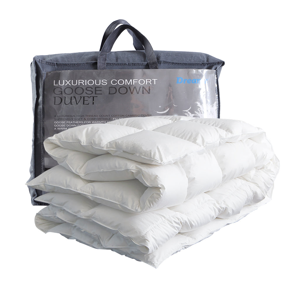 DreamZ 700GSM All Season Goose Down Feather Filling Duvet in Double Size - image13