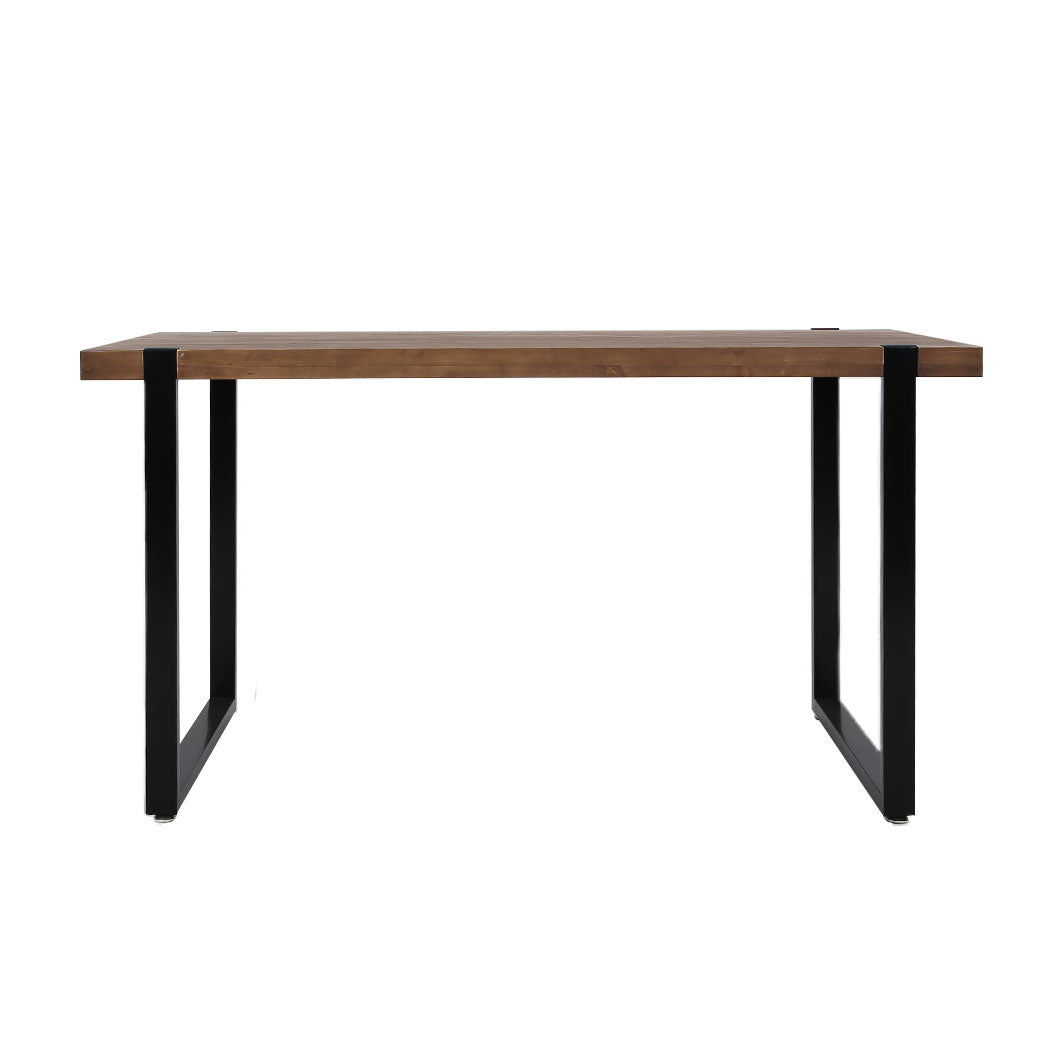 Levede Dining Table Industrial Wooden Metal Kitchen Tables Cafe Restaurant 140cm - image2