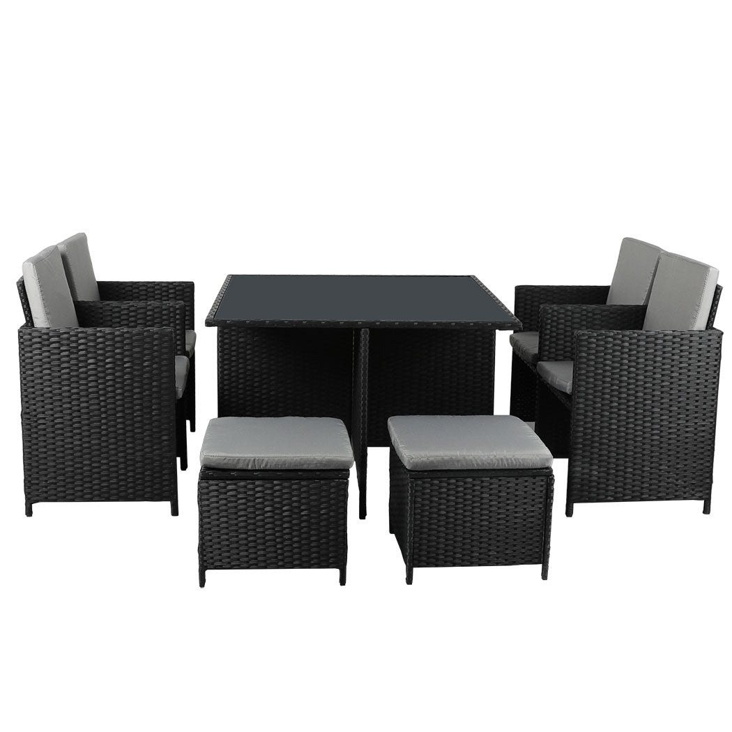 Levede 9PCS Outdoor Table Chair Set Patio Furniture Dining Setting Garden Lounge - image2