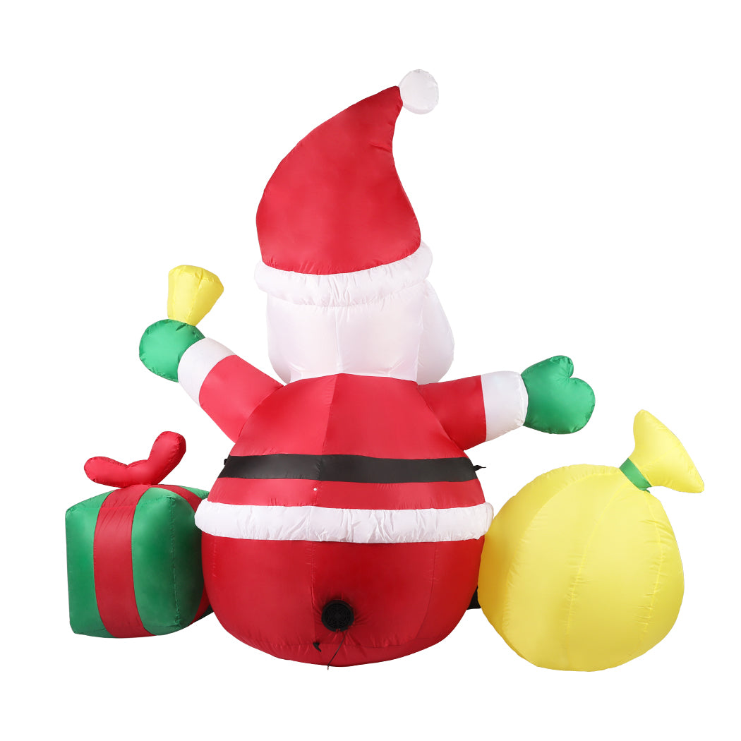 Santaco Inflatable Christmas Outdoor Decorations Santa LED Lights Xmas Party - image2