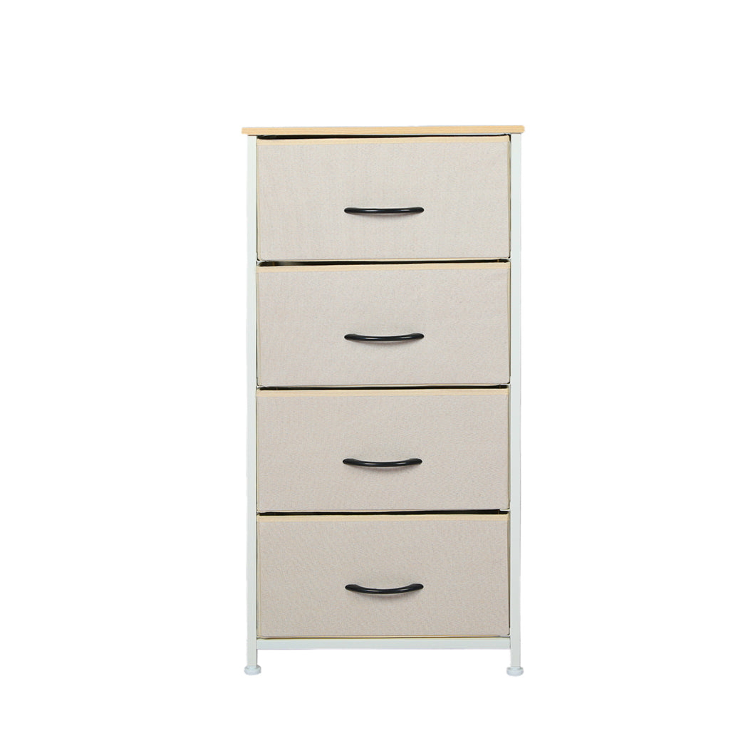 Levede Storage Cabinet Tower Chest of Drawers Dresser Tallboy 8 Drawer Beige - image2