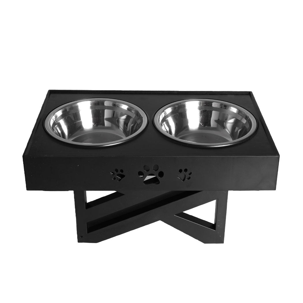 PaWz Elevated Pet Feeder Food Water Double Bowl  Adjustable Height Raised Stand - image2