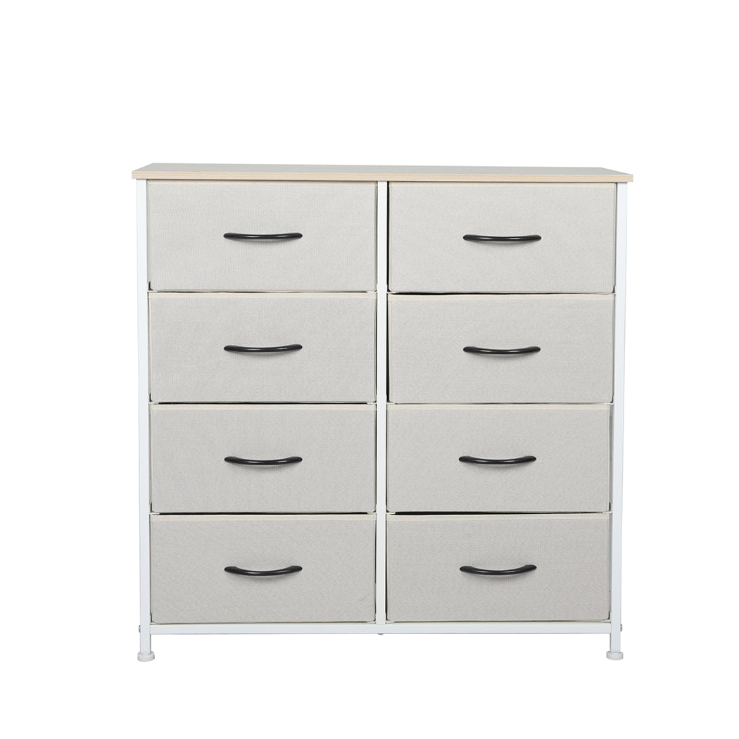 Levede Storage Cabinet Tower Chest of Drawers Dresser Tallboy 7 Drawer Beige - image2