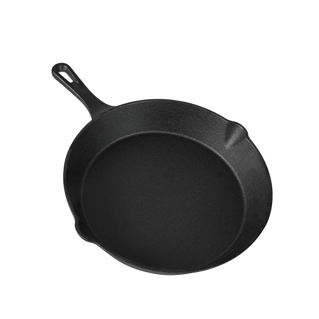 TOQUE Non Stick Frying Pan Set 3PCS Cast Iron Steak Skillet BBQ Cookware Frypan - image2