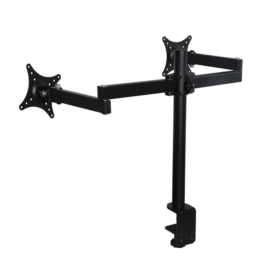 Dual HD LED Desk Mount Monitor Stand 2 Arm Display Bracket LCD Screen TV Holder - image2