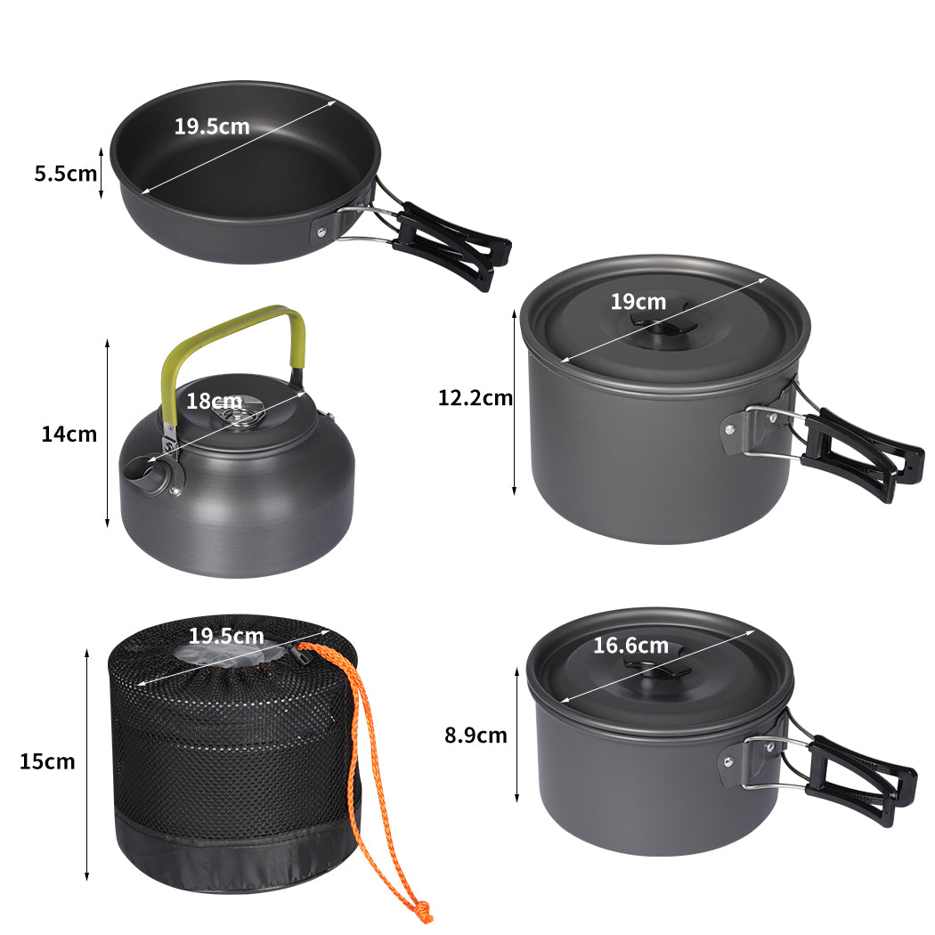 16Pcs Camping Cookware Set Outdoor Hiking Cooking Pot Pan Portable Picnic - image3