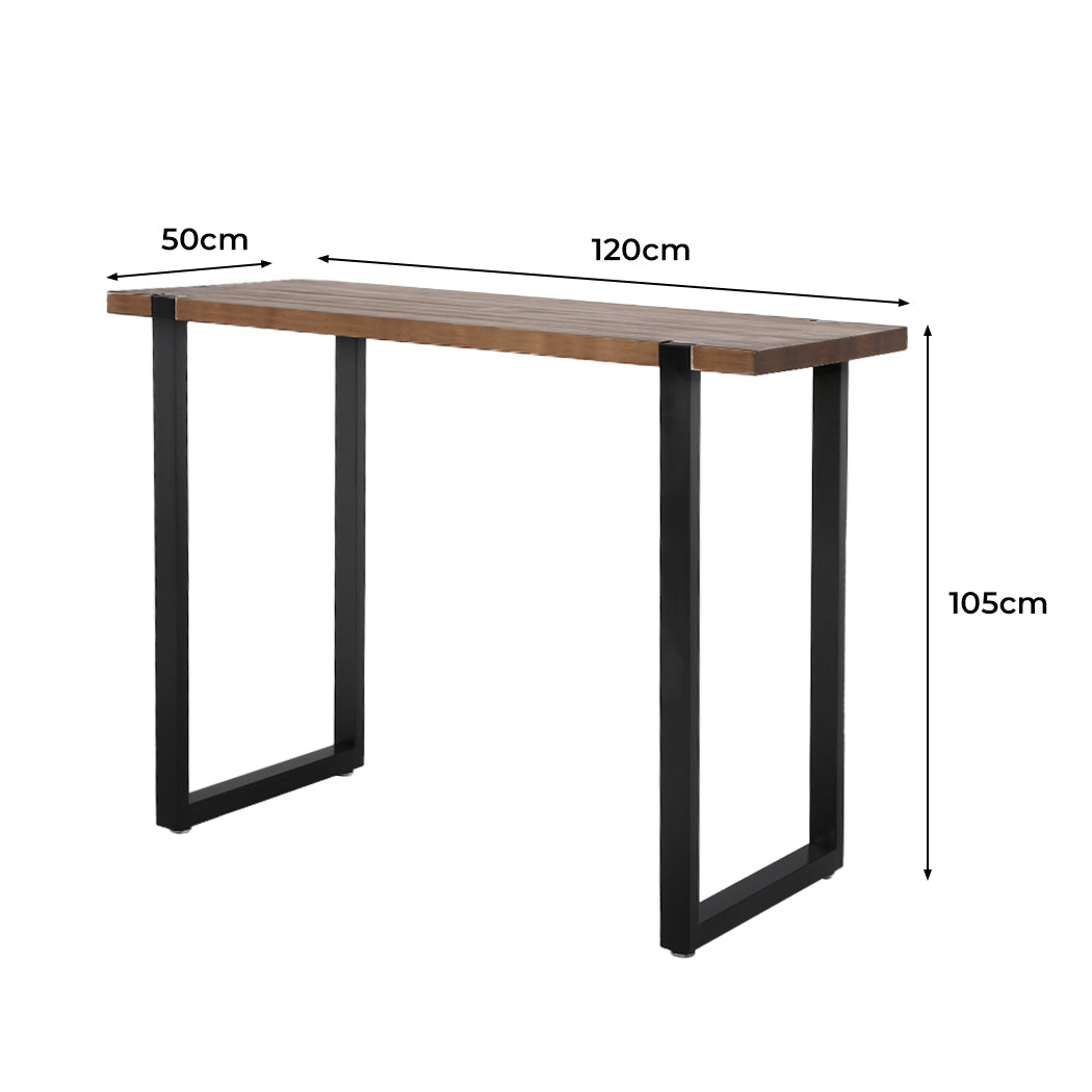 High Bar Table Industrial Pub Table Solid Wood Kitchen Cafe Office Desk - image3