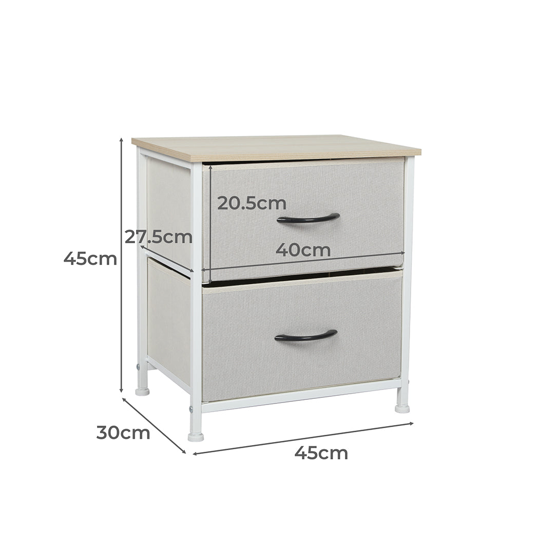 Levede Storage Cabinet Tower Chest of Drawers Dresser Tallboy 10 Drawer Beige - image3