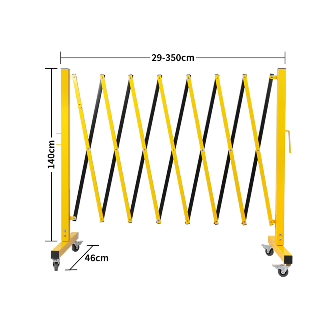 Expandable Portable Safety Barrier With Castors 350cm Retractable Isolation Fence - image3