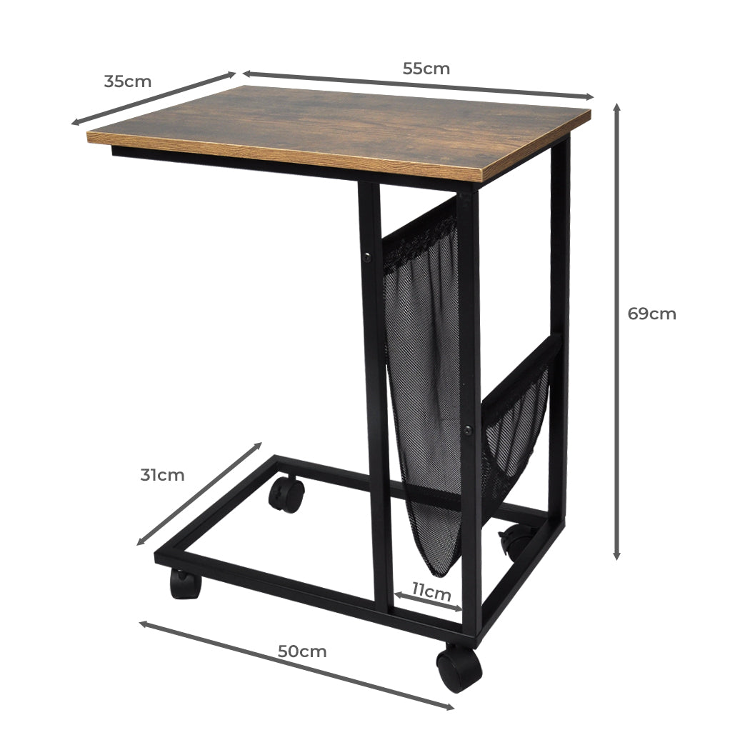 Levede Coffee Table Side End Moveable Tables Laptop Desk Bedside Sofa Metal - image3