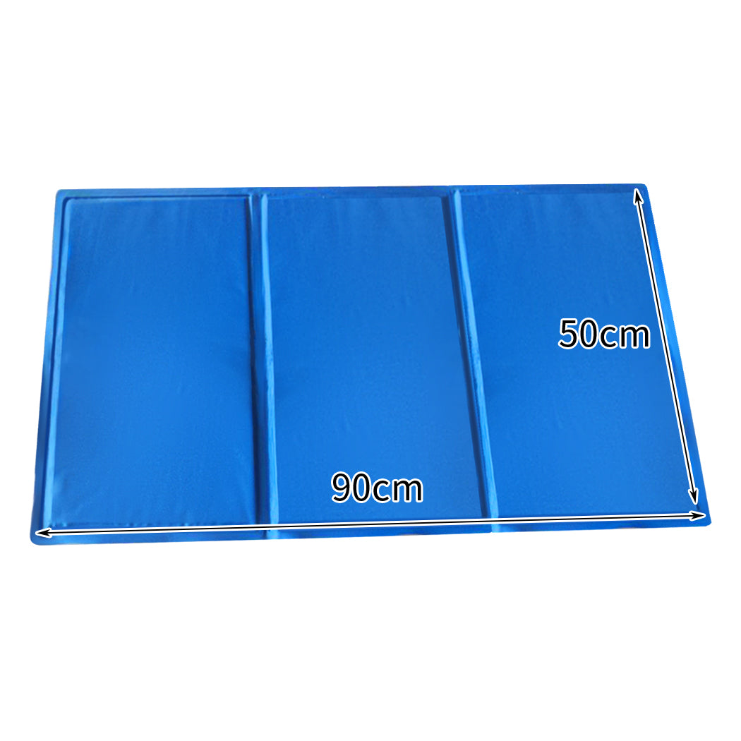 Pet Cooling Mat Gel Mats Bed Cool Pad Puppy Cat Non-Toxic Beds Summer Pads 90x50 - image3