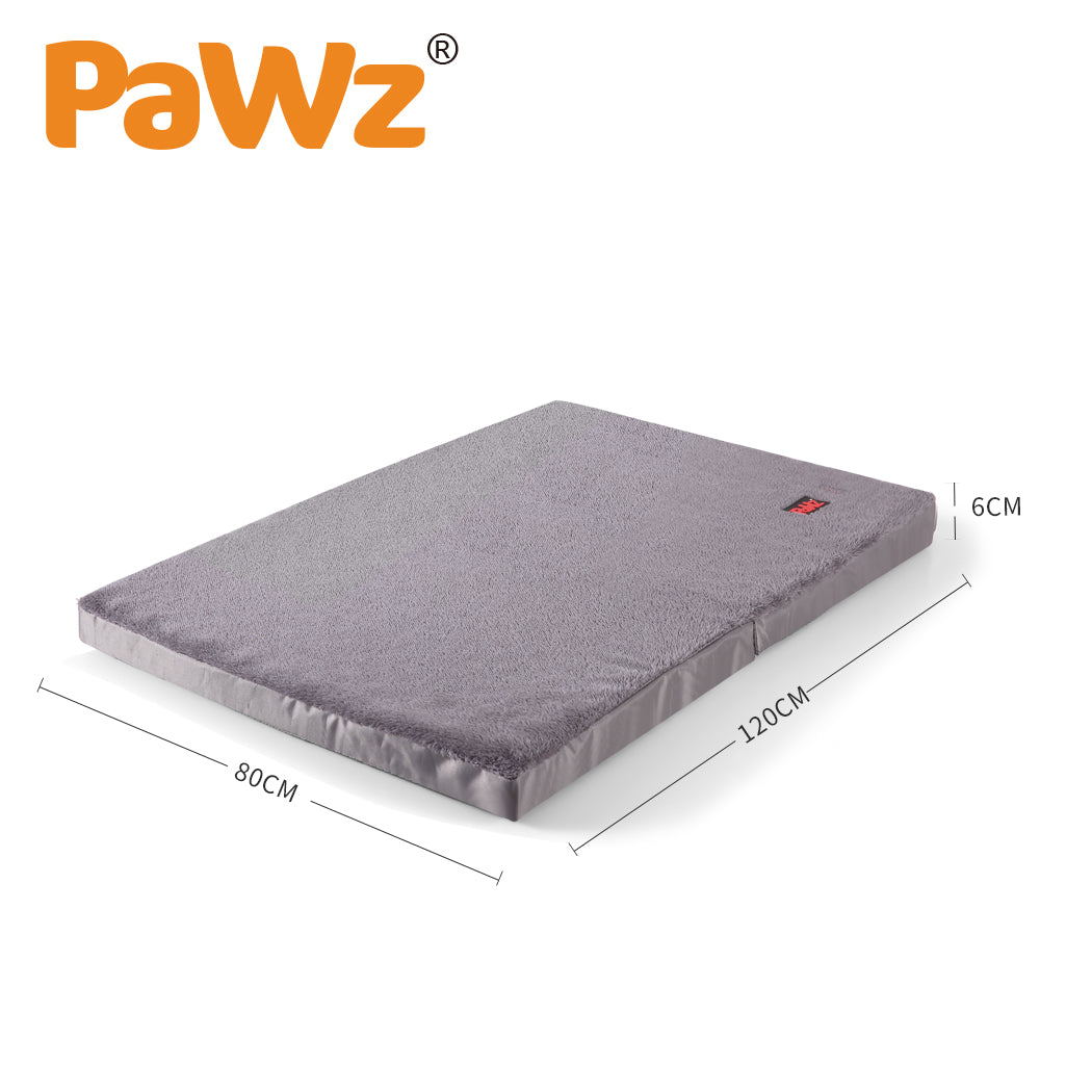 Pet Bed Foldable Dog Puppy Beds Cushion Pad Pads Soft Plush Black XXL - image3