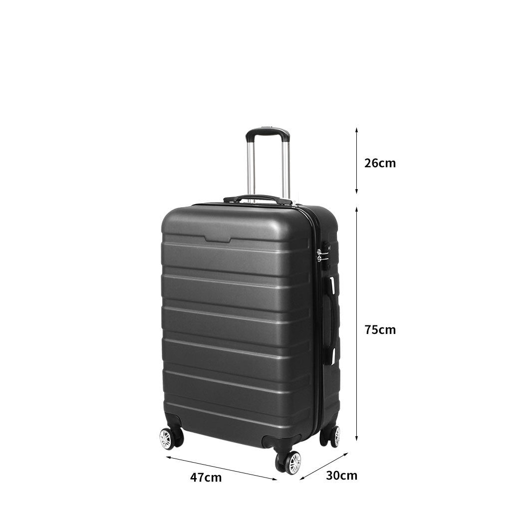 Slimbridge 28" Luggage Suitcase Trolley Travel Packing Lock Hard Shell Dark Grey - image3