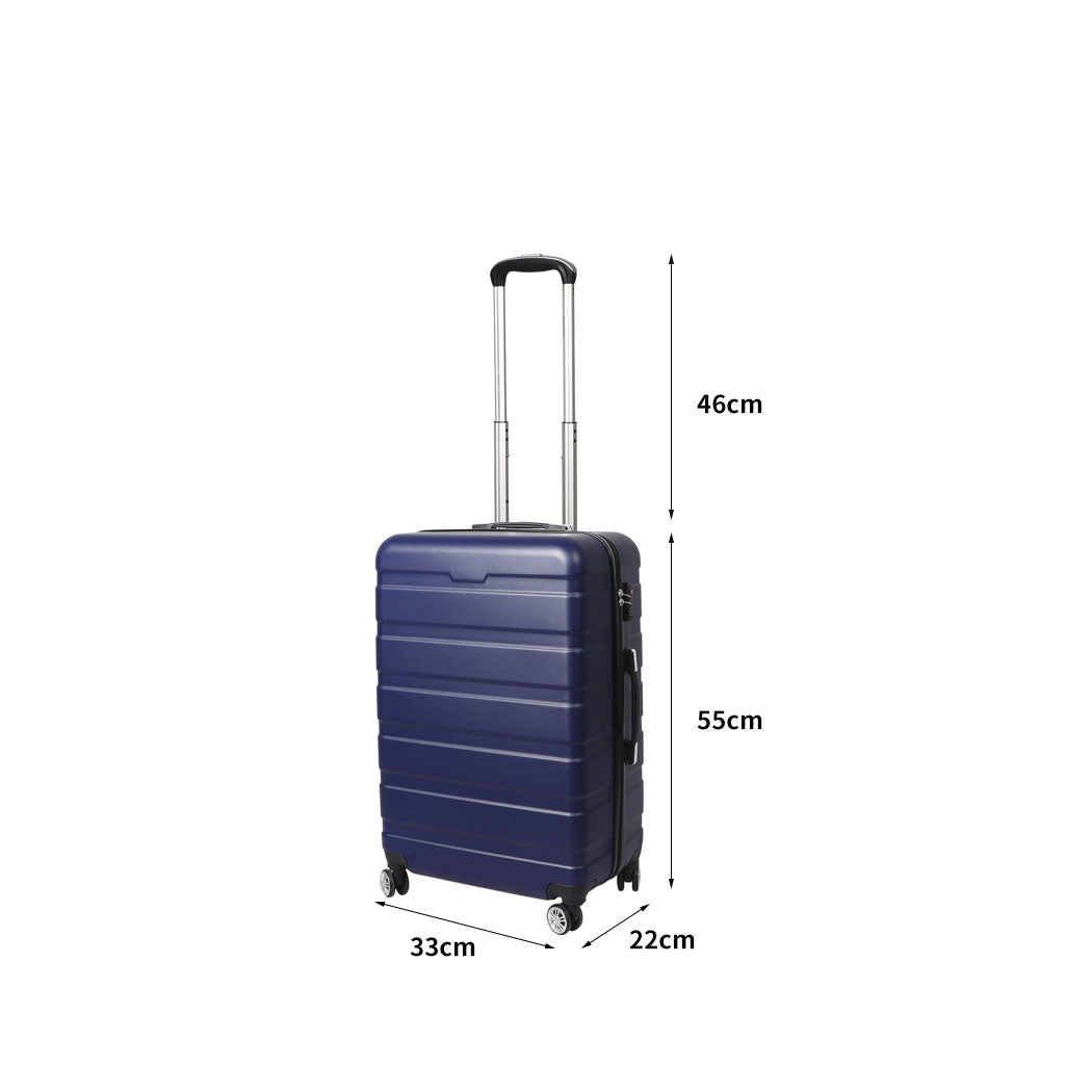 Slimbridge 20" Luggage Suitcase Trolley Travel Packing Lock Hard Shell Navy - image3