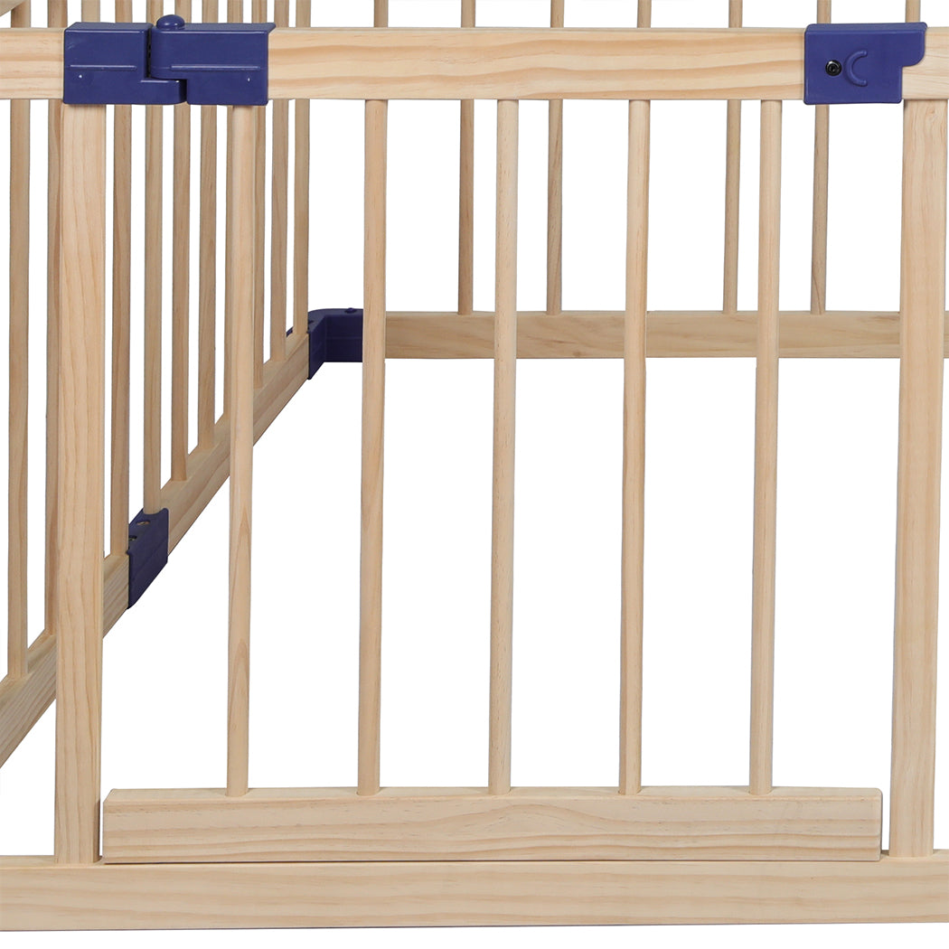 BoPeep Kids Playpen Wooden Baby Safety Gate Fence Child Play Game Toy Security M - image5
