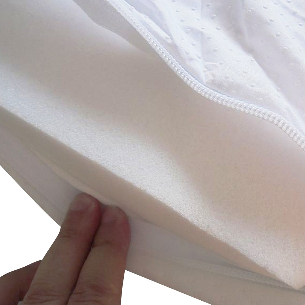 7cm Memory Foam Bed Mattress Topper Polyester Underlay Cover Queen - image5