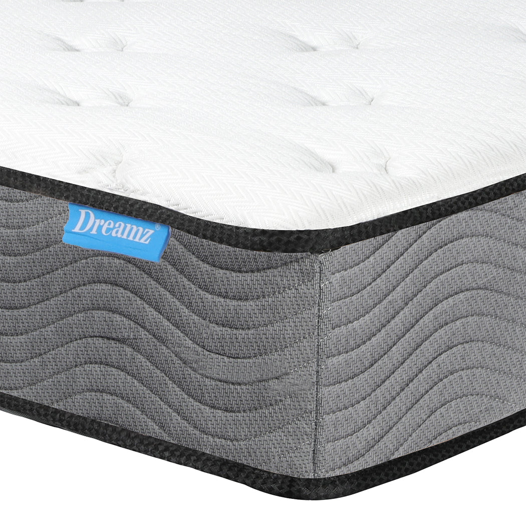 Dreamz Spring Mattress Pocket Bed Coil Sleep Foam Extra Firm King Single 23CM - image6