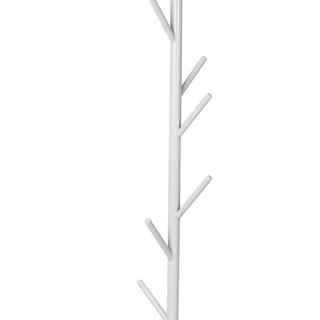 Clothes Stand Garment Coat Rack Metal Rail Portable Hanger Stand Organizer White - image6