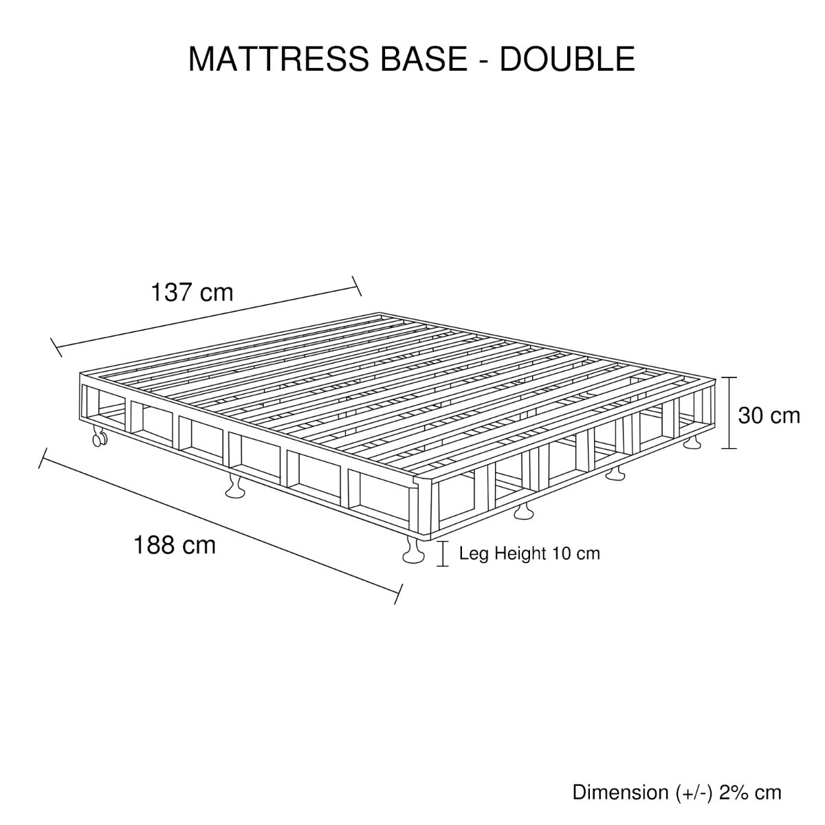 Mattress Base Double Size Charcoal - image8