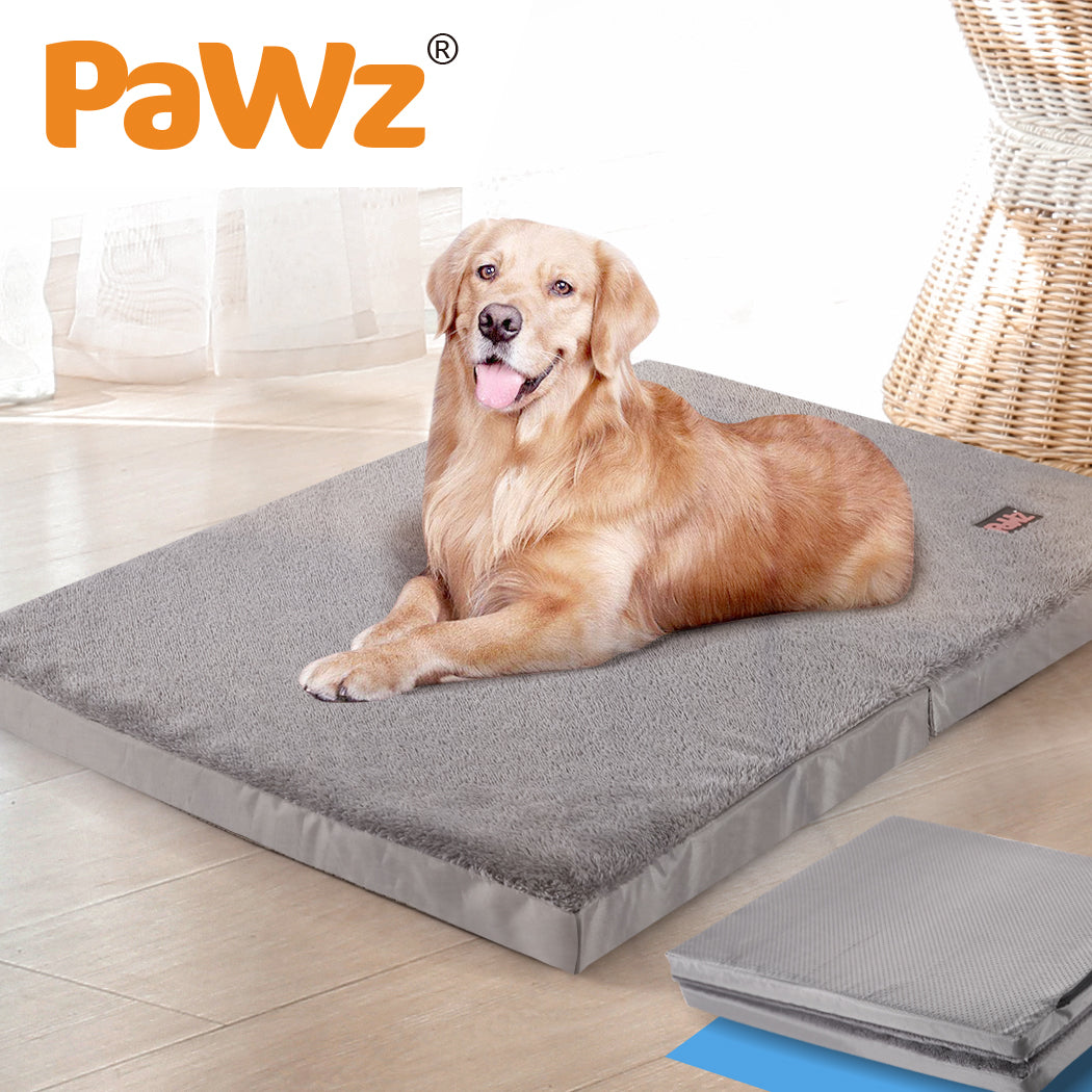 Pet Bed Foldable Dog Puppy Beds Cushion Pad Pads Soft Plush Black XXL - image7