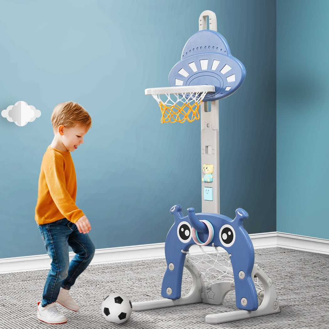 BoPeep Kids Basketball Hoop Set Stand Sports Gift Toys 5-in-1 Adjustable Height - image7