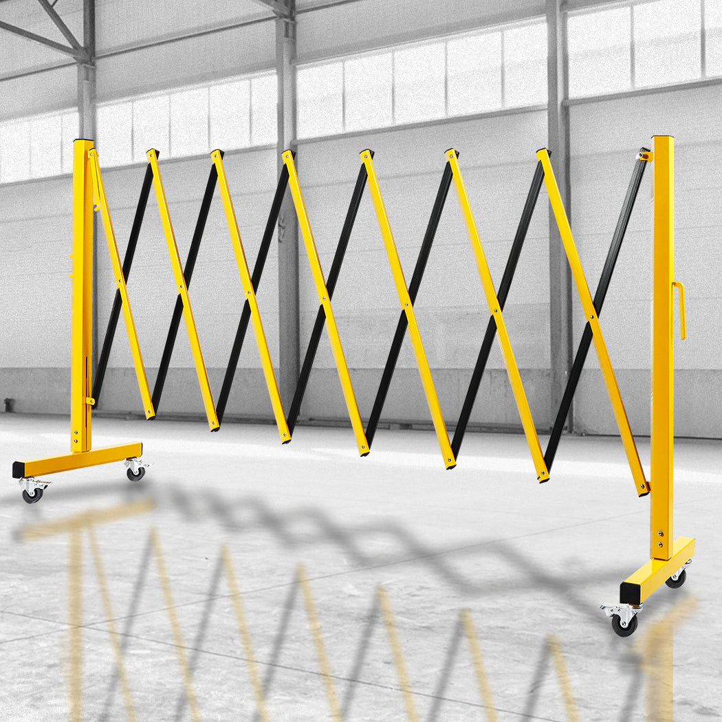 Expandable Portable Safety Barrier With Castors 350cm Retractable Isolation Fence - image7