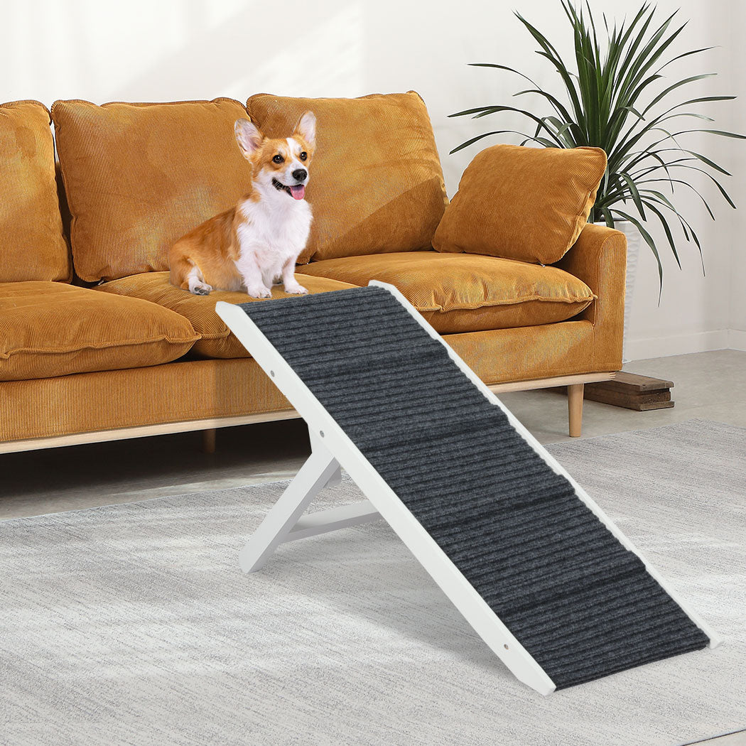 PaWz Adjustable Dog Ramp Height Stair For Bed Sofa Cat Dogs Folding Portable - image7