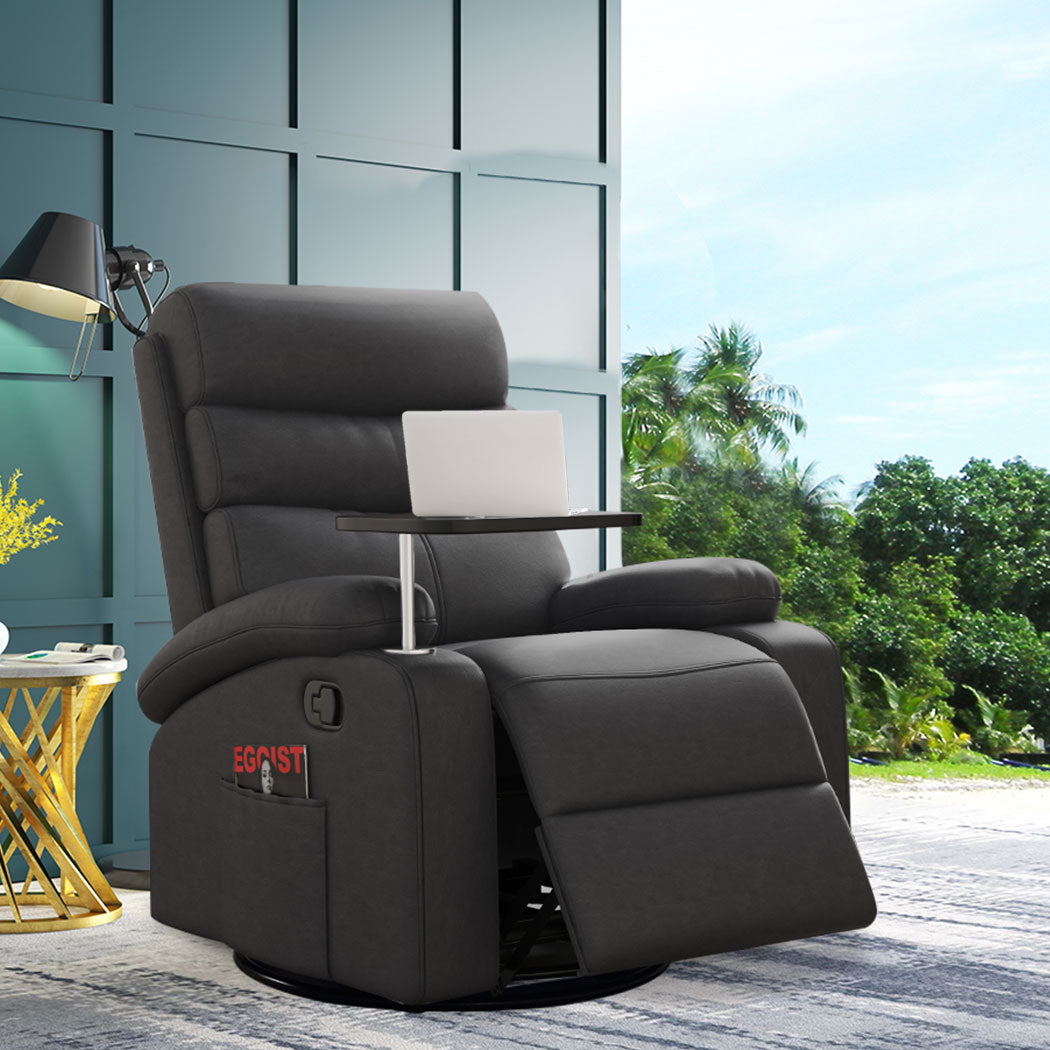 Massage Chair Recliner Chairs Heated Lounge Sofa Armchair 360 Swivel - image7