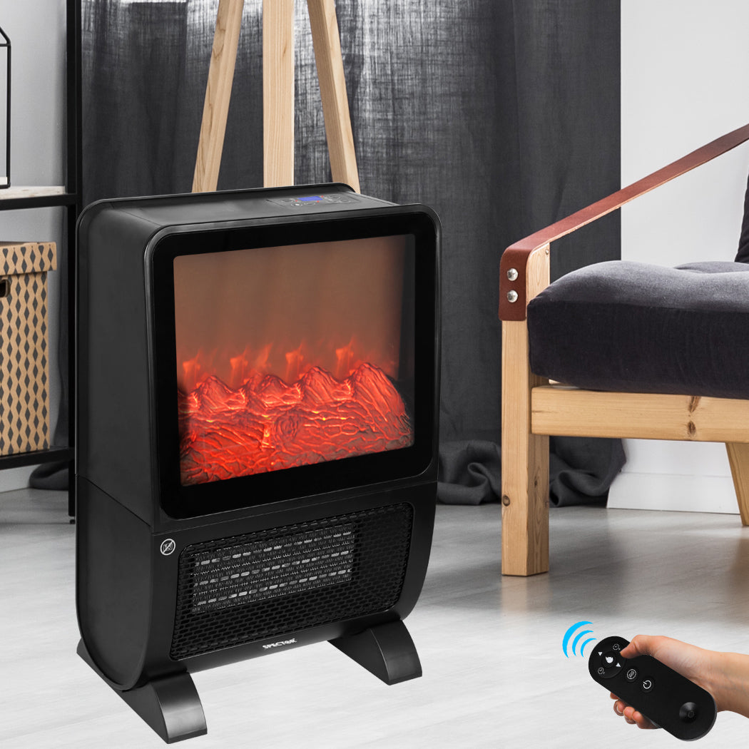 Spector Electric Heater Fireplace Portable 3D Flame Remote Overheat Home 2000W - image8