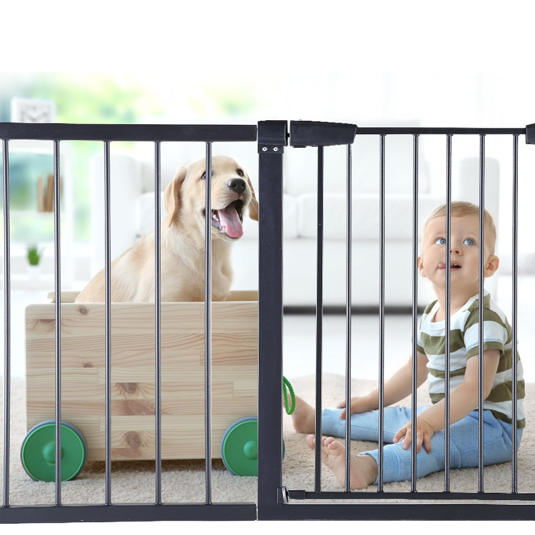 Baby Kids Pet Safety Security Gate Stair Barrier Doors Extension Panels 45cm BK - image7
