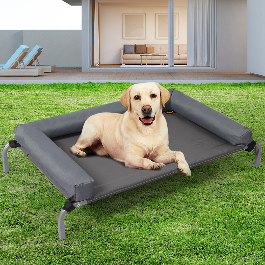 Elevated Pet Bed Dog Puppy Cat Trampoline Hammock Raised Heavy Duty Grey XL - image8