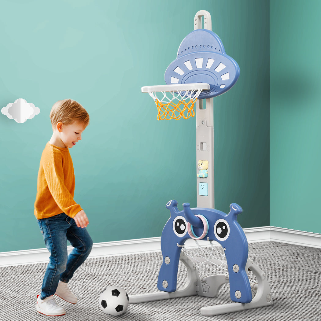 BoPeep Kids Basketball Hoop Set Stand Sports Gift Toys 5-in-1 Adjustable Height - image8