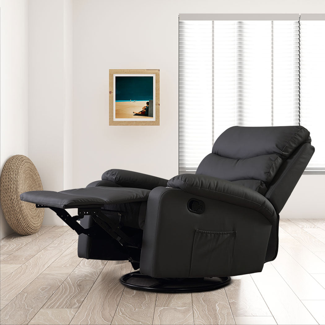 Massage Chair Recliner Chairs Heated Lounge Sofa Armchair 360 Swivel - image8