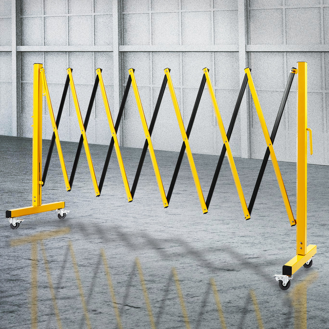 Expandable Portable Safety Barrier With Castors 350cm Retractable Isolation Fence - image8