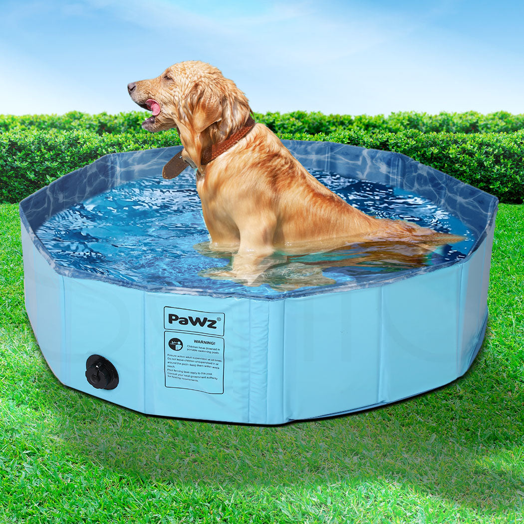 Portable Pet Swimming Pool Kids Dog Cat Washing Bathtub Outdoor Bathing L - image8
