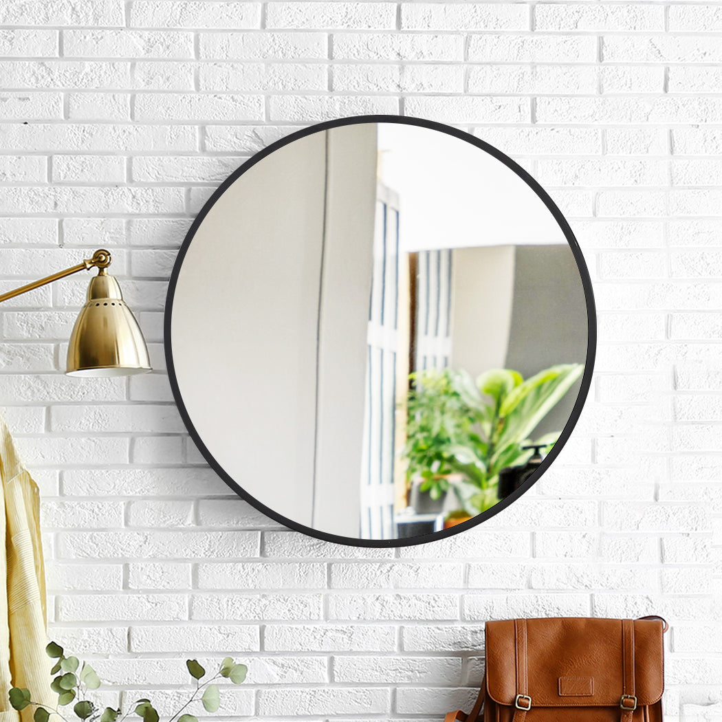 Wall Mirror Round Shaped Bathroom Makeup Mirrors Smooth Edge 80CM - image7